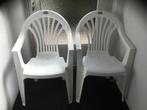 2 mooi stapelbare witte tuinstoelen 🪑, Tuin en Terras, Tuinstoelen, Ophalen of Verzenden, Zo goed als nieuw