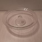 Groot glazen plateau op voet, diameter 36 cm, izgst., Schaal, Rond, Ophalen of Verzenden, Glas