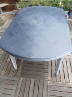 Te koop blauwe tuintafel van het merk Jardin, Tuin en Terras, Tuintafels, Ophalen, Gebruikt, Rechthoekig, Kunststof