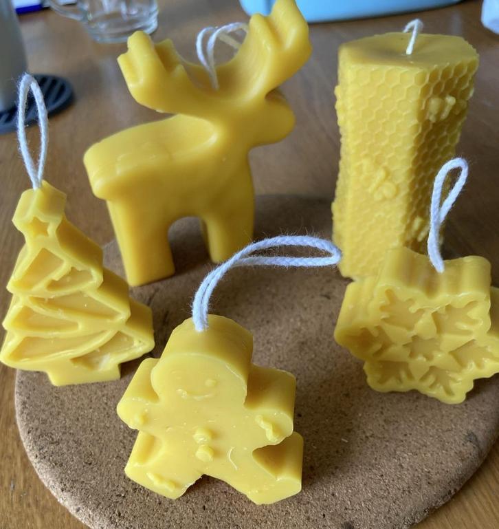 kaarsen voor in de kerstboom van bijenwas, Diversen, Kerst, Nieuw, Ophalen of Verzenden