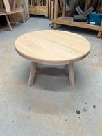 Salontafel rond massief eiken 75 cm diameter, Huis en Inrichting, Ophalen, 50 tot 100 cm, 50 tot 100 cm, Zo goed als nieuw