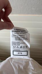 Donzen dekbed 1 persoons GRATIS, Ophalen, Gebruikt, Eenpersoons, Wit