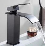 Waterval Wastafelkraan - Zwart 2 stuks, Ophalen of Verzenden, Gebruikt, Wastafel