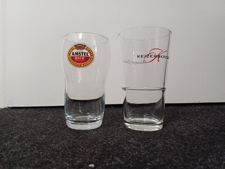 72 pilsglazen, Amstel & Keizerskroon, Verzamelen, Glas en Borrelglaasjes, Nieuw, Bierglas, Ophalen