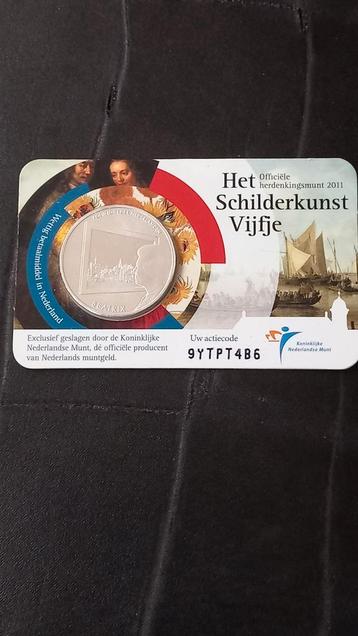 Officiële Herdenkingsmunt Schilderkunst Vijfje 2011 beschikbaar voor biedingen