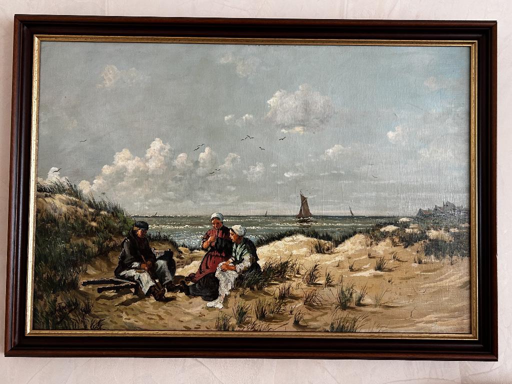Schilderij strandgezicht Henri Pauwels, Antiek en Kunst, Ophalen
