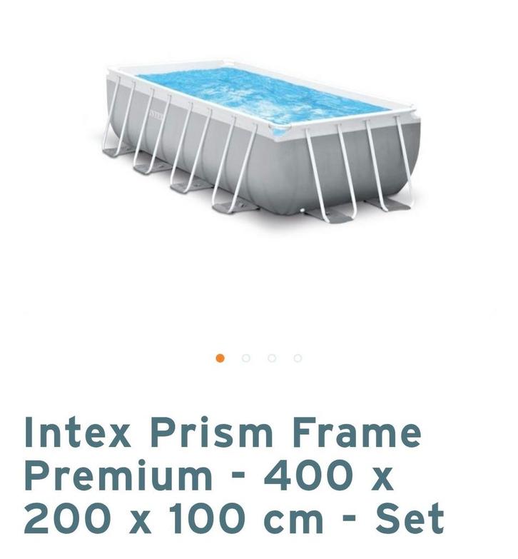 Intex Zwembad Compleet 4x2x1m - Frame Zwembad, Tuin en Terras, Zwembaden, Gebruikt, Opzetzwembad, 80 tot 120 cm, 400 cm of meer