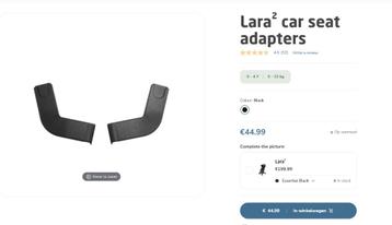 Maxic-cosi Lara² car seat adapters/ autostoeladapters beschikbaar voor biedingen