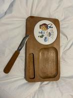 Vintage Kaasplankje met mes…in nieuwstaat, Antiek en Kunst, Ophalen of Verzenden