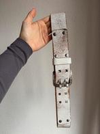 Petrol Industries wit verwassen lederen riem, Petrol, 3 tot 5 cm, 90 tot 100 cm, Heupriem