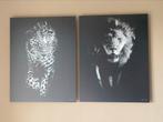 Schilderij panter en leeuw, Huis en Inrichting, Woonaccessoires | Schilderijen, Tekeningen en Foto's, Ophalen, Zo goed als nieuw