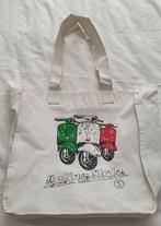 Canvas schoudertas Italiaans Italië scooter Vespa, Ophalen of Verzenden, Zo goed als nieuw