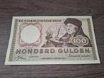 Vrijwel UNC biljet 100 gulden Erasmus, 1953, Postzegels en Munten, Bankbiljetten | Nederland, Ophalen of Verzenden, 100 gulden