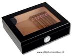 HUMIDOR ZWART EDITION GROOT VENSTER MERKHUMIDOR BOOKWILL h28, Verzenden, Nieuw, Tabaksdoos of Verpakking