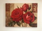 roze canvas schilderij, Minder dan 50 cm, Ophalen of Verzenden, Zo goed als nieuw, Schilderij