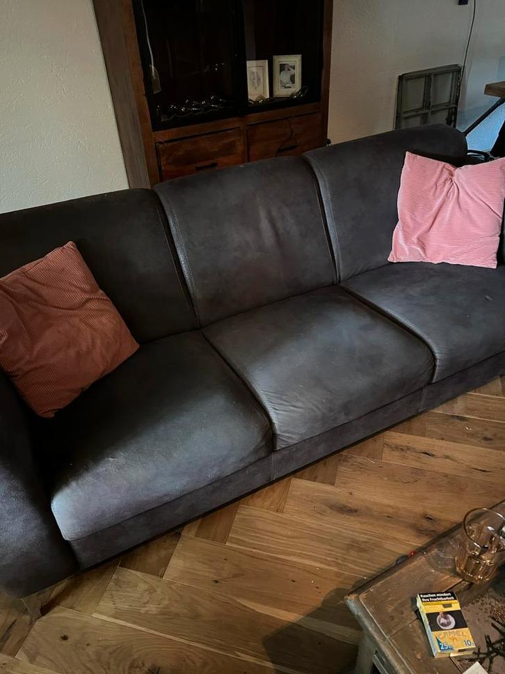 Nette 3-zits bank + 2 verstelbare stoelen, Huis en Inrichting, Banken | Bankstellen, Gebruikt, Rechte bank, Driepersoons, 200 tot 250 cm