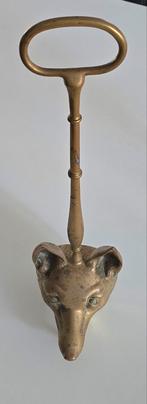 Antieke Messing/Koperen Deurstopper - Vossenkop 60 cm hoog, Ophalen of Verzenden
