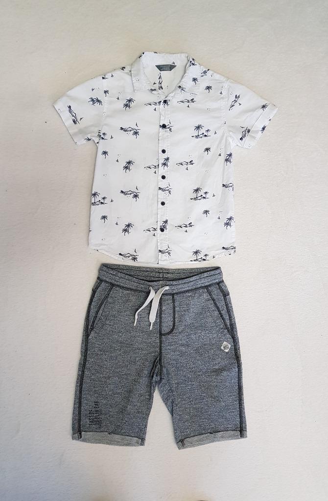 Geweldige grijze WE jongens sweat short maat 128., Kinderen en Baby's, Kinderkleding | Maat 128, Zo goed als nieuw, Jongen, Broek