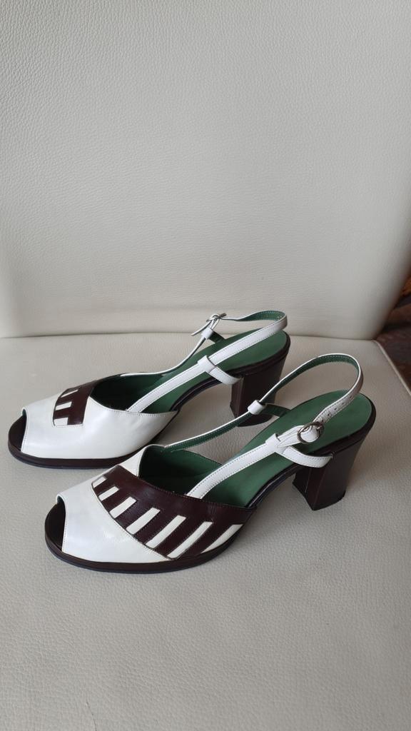Vintage leren zomerschoenen dames, Kleding | Dames, Schoenen, Nieuw, Sandalen of Muiltjes, Beige, Ophalen of Verzenden