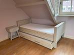 Bopita bed 90x200 Jannik silvergrey + lade incl nachtkastje, Ophalen, 90 cm, Eenpersoons, Wit