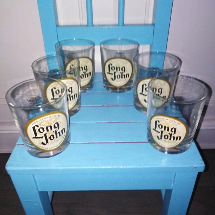 Long John scotch whisky glazen 6 stuks, Verzamelen, Glas en Borrelglaasjes, Zo goed als nieuw, Borrel- of Shotglas, Ophalen