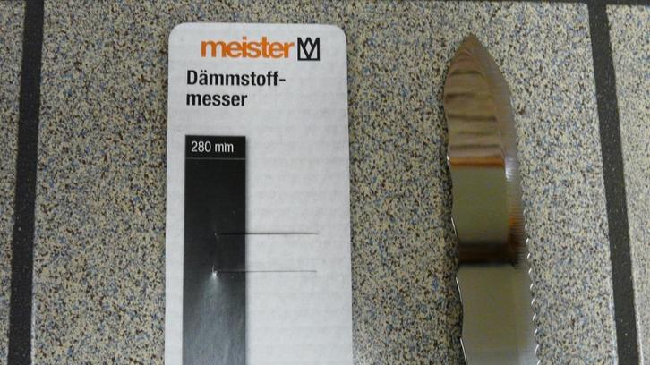 Isolatiemateriaal mes MEISTER, Doe-het-zelf en Verbouw, Isolatie en Afdichting, Nieuw, Overige materialen, Ophalen