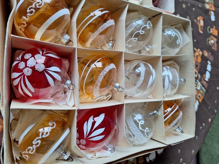 Vintage/antieke kerstballen set 1, Diversen, Kerst, Zo goed als nieuw, Ophalen