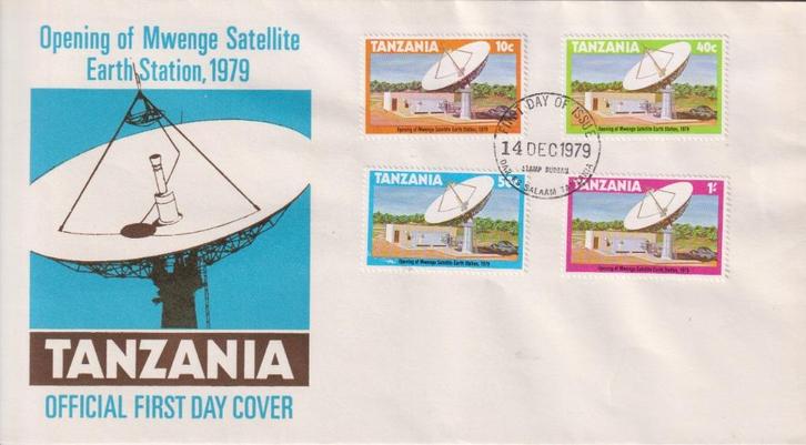 Tanzania 1979 Post- en Telecom Schotel Satelliet, Postzegels en Munten, Postzegels | Eerstedagenveloppen, Onbeschreven, Rest van de wereld