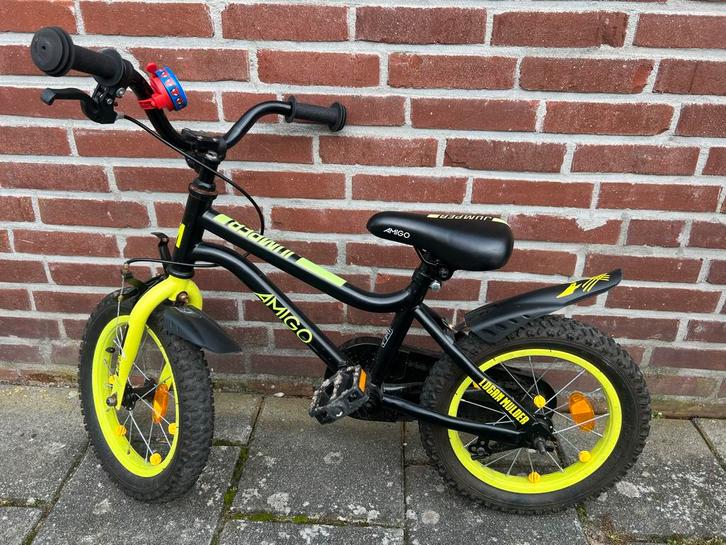 14 inch kinderfiets Amigo jumper, Fietsen en Brommers, Fietsen | Meisjes, Gebruikt, 14 inch of minder, Handrem, Ophalen