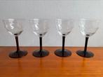 W.J.Rozendaal: 4 gr 'Logos' wijnglazen Kristalunie 1929 izgs, Antiek en Kunst, Antiek | Glas en Kristal, Verzenden