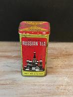 Vintage blik, theeblik Hongkong Russian tea, Overige merken, Gebruikt, Ophalen of Verzenden, Thee
