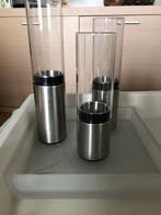 Nieuw in doos Blomus design set 3 stuks windlichten, Ophalen of Verzenden, Nieuw, Overige materialen, Minder dan 25 cm