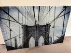IKEA Glas Brooklyn Bridge 120 x 80 cm glasplaat New York, 50 tot 75 cm, Ophalen of Verzenden, 75 tot 100 cm, Print