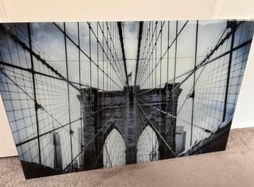 IKEA Glas Brooklyn Bridge 120 x 80 cm glasplaat New York beschikbaar voor biedingen