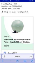 Tunturi Yoga Bal 75cm - Zo Goed Als Nieuw, Ophalen of Verzenden, Zo goed als nieuw, Yoga-accessoire