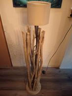 Driftwood staande lampen – 130 cm hoog (2 stuks), Huis en Inrichting, Lampen | Vloerlampen, Ophalen, Zo goed als nieuw, Hout