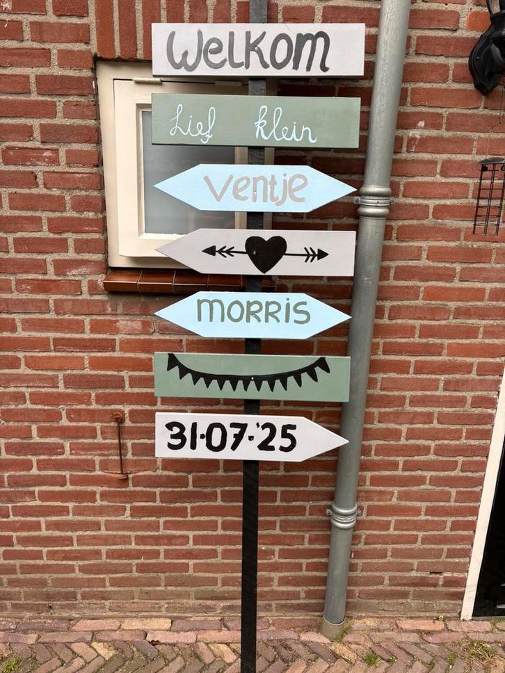 Geboortebord, Kinderen en Baby's, Kraamcadeaus en Geboorteborden, Gebruikt, Geboortebord, Ophalen