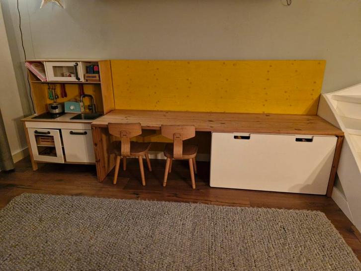 Houten Speeltafel, Kinderen en Baby's, Speelgoed | Speelkeukens, Gebruikt, Speelkeuken, Hout, Ophalen