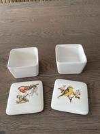 2 Delfts Wit Vogel Bonbon Schalen, Ophalen of Verzenden, Zo goed als nieuw, Kom(men), Overige stijlen