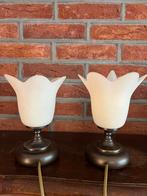 Decoratieve lampjes met bronzen voet - 20 cm hoog, Ophalen, Zo goed als nieuw, Metaal, Minder dan 100 cm