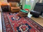 Handgeknoopt vintage Heriz/Karadja tapijt – ca. 405 x 165 cm, Gebruikt, Info@bababoho.com, 200 cm of meer, Ophalen of Verzenden