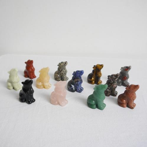 Diverse edelsteen wolven €12,95 p/s, Verzamelen, Mineralen en Fossielen, Mineraal, Ophalen of Verzenden