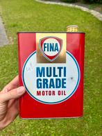 Olieblik olie blik oil can vintage Fina multigrade mancave, Ophalen of Verzenden, Gebruikt, Overige, Overige merken