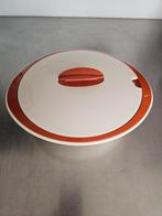 Vintage Tupperware Serveerschaal met Deksel, Ophalen of Verzenden, Gebruikt, Oranje, Schaal