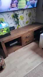 Tv kast acacia hout, Ophalen, 150 tot 200 cm, Zo goed als nieuw, Minder dan 100 cm