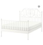 Ikea bed Leirvik 140x200. 50€/75€, Huis en Inrichting, Slaapkamer | Bedden, Ophalen, Wit, 140 cm, Zo goed als nieuw