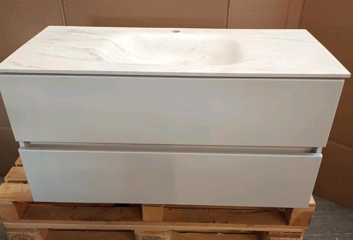 mondiaz vica-dlux wastafelmeubel 100 cm, Huis en Inrichting, Badkamer | Badkamermeubels, Nieuw, Wasbak of Wastafel, Minder dan 100 cm