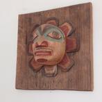 First Nations Skeena masker 50x50 - 1968. Native tribal art, Antiek en Kunst, Kunst | Beelden en Houtsnijwerken, Ophalen of Verzenden