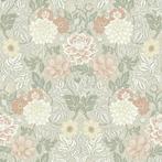 2x Borastapaper Falsterbo III Dahlia Garden, Ophalen of Verzenden, 10 tot 25 m², Wit, Bloemen