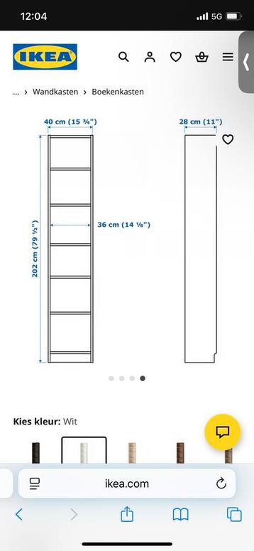 Billy boekenkast (36 cm) wit IKEA - afbeelding 3